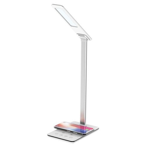 LED asztali lámpa JOY 6W dimmelhető USB vezeték nélküli töltés - DL2301/W