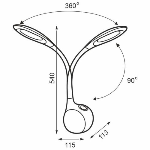 LED asztali lámpa 7W dimmelhető, RGB, 250 lm, 4000K semleges fehér, IP20 fehér - DL3401/W