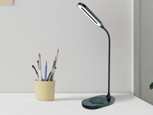 LED asztali lámpa 7W dimmelhető, vezeték nélküli töltő, 350 lm, 3000-6500K fekete - DL4301/B