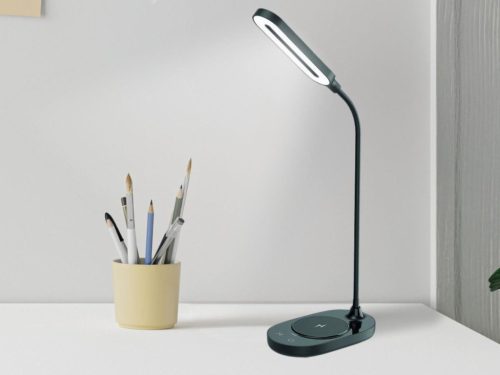 LED asztali lámpa 7W dimmelhető, vezeték nélküli töltő, 350 lm, 3000-6500K fekete - DL4301/B