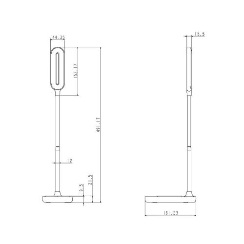 LED asztali lámpa 7W dimmelhető, vezeték nélküli töltő, 350 lm, 3000-6500K fehér - DL4301/W