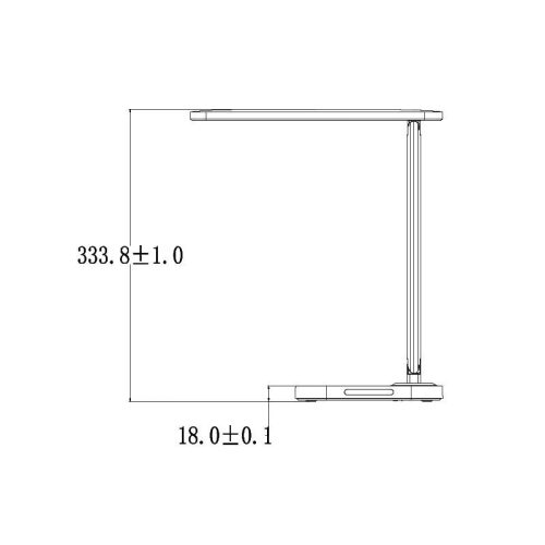 LED asztali lámpa 7W dimmelhető, USB, éjszakai fény, időzítő, 500 lm, 3000-6500K fekete - DL4304/B