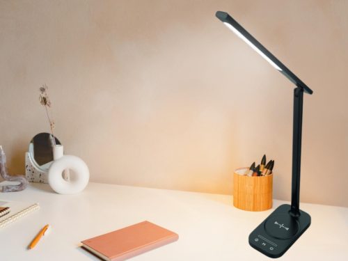 LED asztali lámpa 8W 400lm 3000-6500K dimmelhető USB vezeték nélküli töltés - DL4305/B