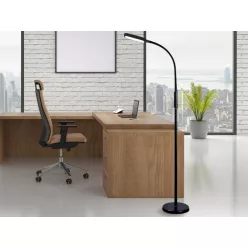   LED állólámpa 12W dimmelhető, 800 lm, 3000-6500K, IP20 fekete alu - DL4306/B