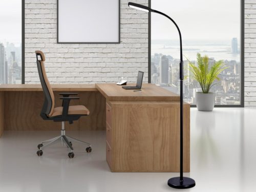 LED állólámpa 12W dimmelhető, 800 lm, 3000-6500K, IP20 fekete alu - DL4306/B