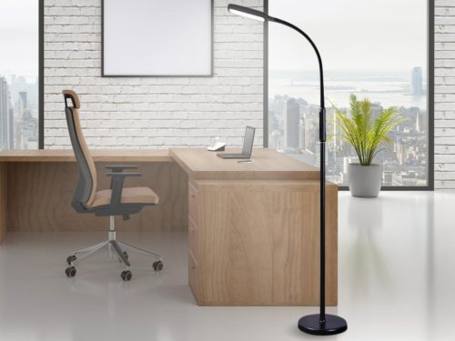 LED állólámpa 12W dimmelhető, 800 lm, 3000-6500K, IP20 fekete alu - DL4306/B