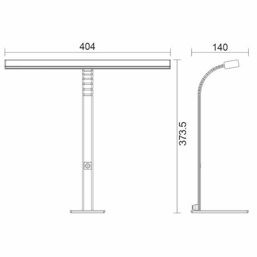LED asztali lámpa 10W dimmelhető, 750 lm, 4000K semleges fehér, IP20, ezüst - DL5301/S