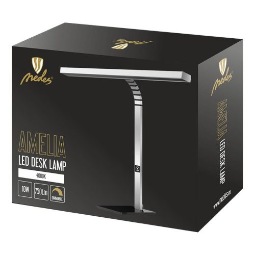 LED asztali lámpa 10W dimmelhető, 750 lm, 4000K semleges fehér, IP20, ezüst - DL5301/S