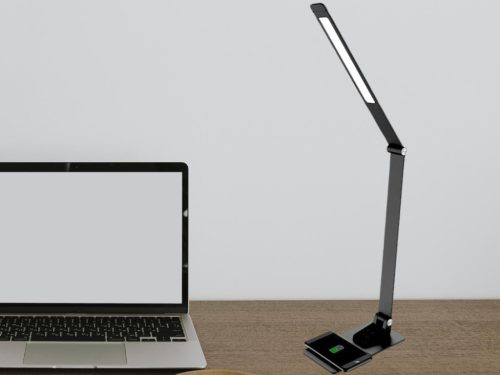 LED asztali lámpa 12W 500lm 3000-6500K dimmelhető USB vezeték nélküli töltés - DL5303/B