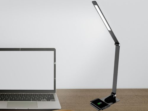 LED asztali lámpa 12W 500lm 3000-6500K dimmelhető USB vezeték nélküli töltés - DL5303/B