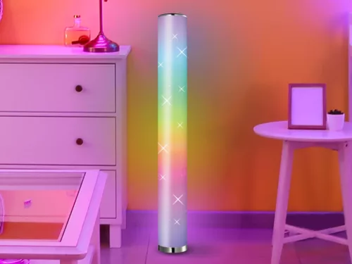 LED állólámpa atmoszférás távirányítóval 12W RGB+meleg fehér DL6401