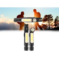   LED tölthető munkalámpa 6W, IP44, Li-Ion 800mAh, állítható, fejlámpa funkció - FL05R