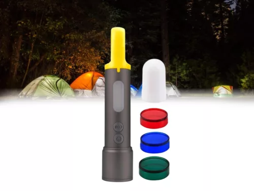 LED tölthető kézi lámpa 8W, IPX4, Li-Ion 1200mAh, több fénymód, USB-C - FL06R