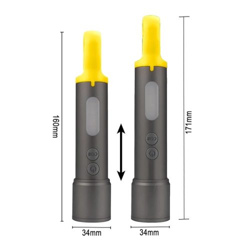 LED tölthető kézi lámpa 8W, IPX4, Li-Ion 1200mAh, több fénymód, USB-C - FL06R