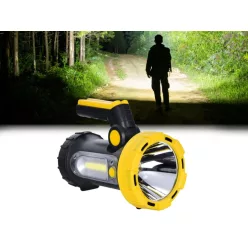   LED tölthető kézilámpa + powerbank 5W+3W, 530Lm, IP65, 203x158x113mm - FS03R