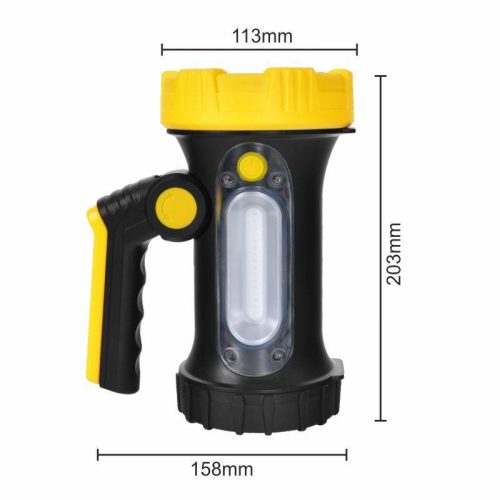 LED tölthető kézilámpa + powerbank 5W+3W, 530Lm, IP65, 203x158x113mm - FS03R
