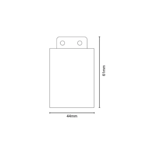 Oldalfali szerelőkészlet vészvilágító lámpatesthez 61x44 mm - HE02