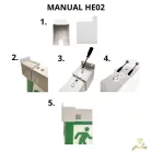 Oldalfali szerelőkészlet vészvilágító lámpatesthez 61x44 mm - HE02