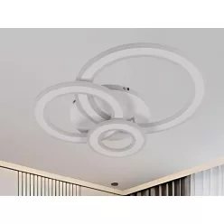   LED design mennyezeti lámpa 90W, 7300 lm, 3000-6500K, IP20, Ø499 mm - J1300/W