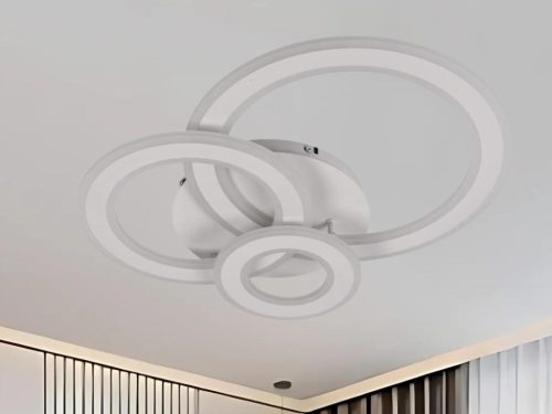 LED design mennyezeti lámpa 90W, 7300 lm, 3000-6500K, IP20, Ø499 mm - J1300/W