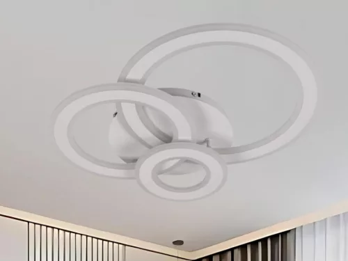 LED design mennyezeti lámpa 90W, 7300 lm, 3000-6500K, IP20, Ø499 mm - J1300/W