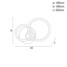 LED design mennyezeti lámpa 90W, 7300 lm, 3000-6500K, IP20, Ø499 mm - J1300/W