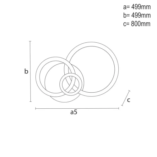 LED design mennyezeti lámpa 90W, 7300 lm, 3000-6500K, IP20, Ø499 mm - J1300/W