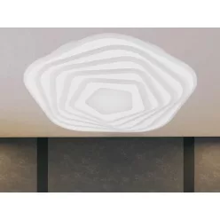   LED design mennyezeti lámpa 125W, 10200 lm, 3000K-6500K, IP20, fém-akril - J1301/W