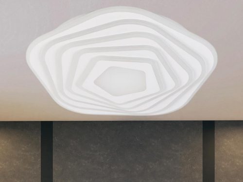 LED design mennyezeti lámpa 125W, 10200 lm, 3000K-6500K, IP20, fém-akril - J1301/W