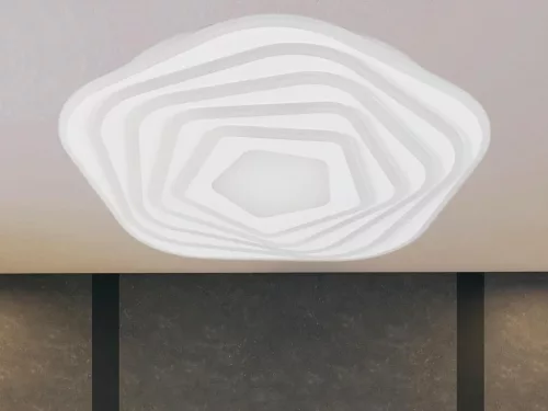 LED design mennyezeti lámpa 125W, 10200 lm, 3000K-6500K, IP20, fém-akril - J1301/W