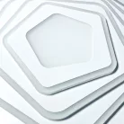 LED design mennyezeti lámpa 125W, 10200 lm, 3000K-6500K, IP20, fém-akril - J1301/W