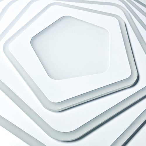 LED design mennyezeti lámpa 125W, 10200 lm, 3000K-6500K, IP20, fém-akril - J1301/W