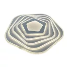 LED design mennyezeti lámpa 125W, 10200 lm, 3000K-6500K, IP20, fém-akril - J1301/W