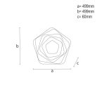 LED design mennyezeti lámpa 125W, 10200 lm, 3000K-6500K, IP20, fém-akril - J1301/W
