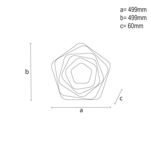 LED design mennyezeti lámpa 125W, 10200 lm, 3000K-6500K, IP20, fém-akril - J1301/W