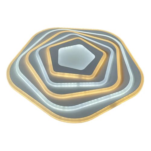 LED design mennyezeti lámpa 125W, 10200 lm, 3000K-6500K, IP20, fém-akril - J1301/W