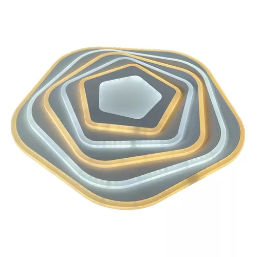 LED design mennyezeti lámpa 125W, 10200 lm, 3000K-6500K, IP20, fém-akril - J1301/W