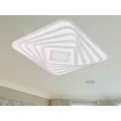   LED design mennyezeti lámpa 150W, 12300 lm, 3000K-6500K, IP20, fém-akril - J1302/W