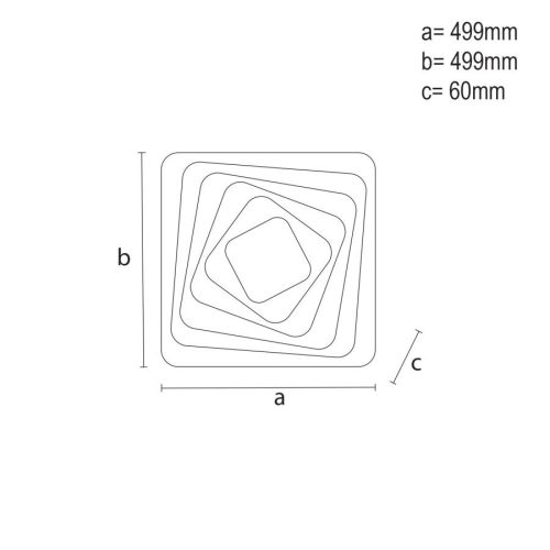 LED design mennyezeti lámpa 150W, 12300 lm, 3000K-6500K, IP20, fém-akril - J1302/W