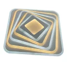 LED design mennyezeti lámpa 150W, 12300 lm, 3000K-6500K, IP20, fém-akril - J1302/W