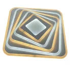 LED design mennyezeti lámpa 150W, 12300 lm, 3000K-6500K, IP20, fém-akril - J1302/W