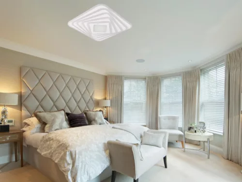 LED design mennyezeti lámpa 150W, 12300 lm, 3000K-6500K, IP20, fém-akril - J1302/W