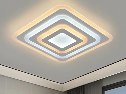 LED design mennyezeti lámpa 95W, 7700 lm, 3000K-6500K, IP20, fém-akril - J1304/W