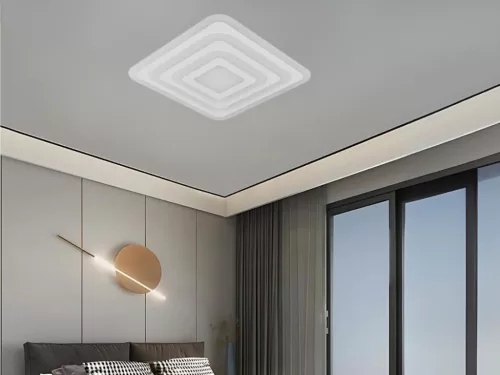 LED design mennyezeti lámpa 95W, 7700 lm, 3000K-6500K, IP20, fém-akril - J1304/W