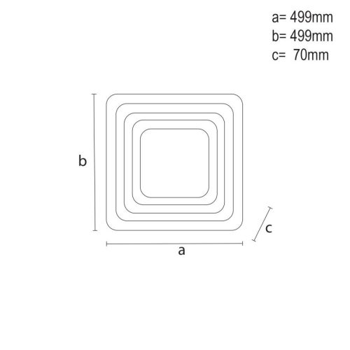 LED design mennyezeti lámpa 95W, 7700 lm, 3000K-6500K, IP20, fém-akril - J1304/W