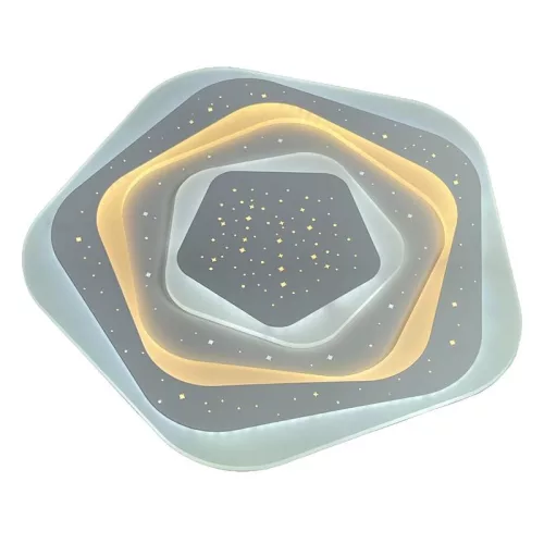 LED design mennyezeti lámpa 105W, 8600 lm, 3000K-6500K, IP20, fém-akril - J1306/W