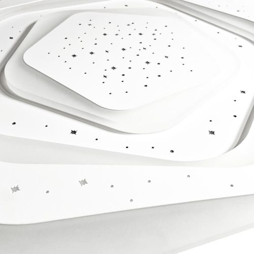 LED design mennyezeti lámpa 105W, 8600 lm, 3000K-6500K, IP20, fém-akril - J1306/W