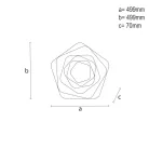 LED design mennyezeti lámpa 105W, 8600 lm, 3000K-6500K, IP20, fém-akril - J1306/W