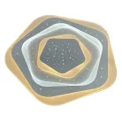 LED design mennyezeti lámpa 105W, 8600 lm, 3000K-6500K, IP20, fém-akril - J1306/W