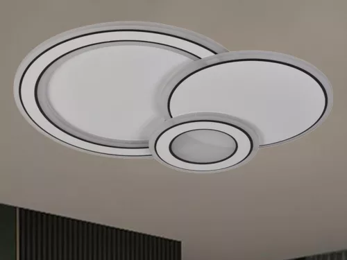 LED design mennyezeti lámpa 40W, 3300 lm, 3000K-6500K, IP20, fém-akril - J1308/W